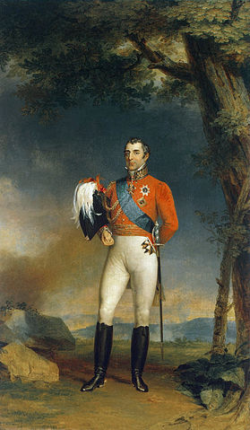 Arthur Wellesley, Duque de Wellington ( 1769 – 1852). Óleo sobre tela, George Dawe (1781–1829). Galeria Militar do Palácio de Inverno, São Petersburgo, Rússia.