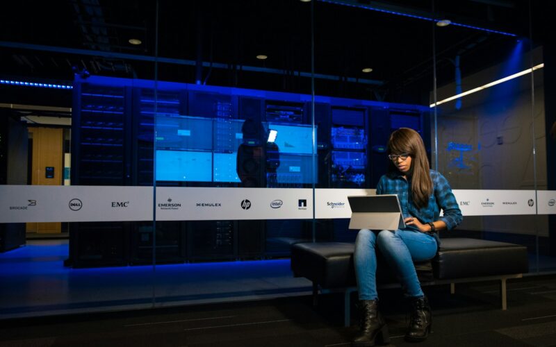 woman sitting on chair